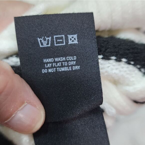 Anthropologie COA White and Black Striped Sweater Dress Size Small (COA sz 1) - Picture 6 of 9